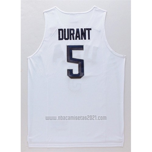 Camiseta USA 2016 Kevin Durant #5 Blanco